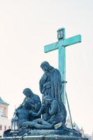 Sculptural group depicting the Pieta by Immanuel Max On the Carlo Bridge in Prague photo
