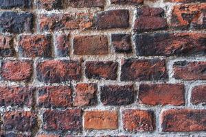 Texture of original wall of ancient brick wall photo