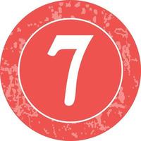 Number Seven Vector Icon