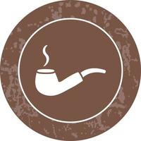 Unique Lit Smoking Pipe Vector Icon