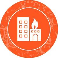 Unique Burning Building Vector Icon