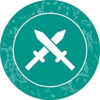 Unique Two Swords Vector Icon