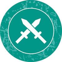 Unique Two Swords Vector Icon