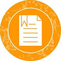 Unique Bookmarked Document Vector Icon