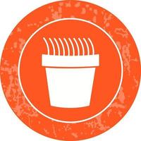 Grass Pot Vector Icon