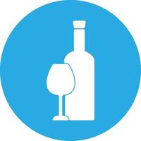 Wine Drink Solid Icon vector