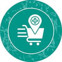 icono de vector de compras de salud en línea