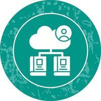 Cloud Library Vector Icon