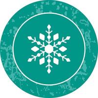 icono de vector de copo de nieve