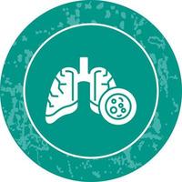 icono de vector de cáncer de pulmón