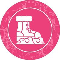 icono de vector de botas de nieve