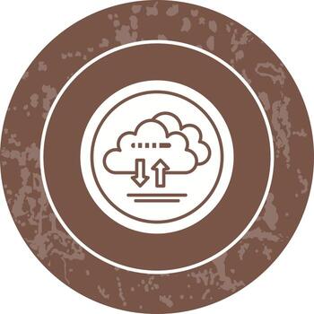 icono de vector de datos de nube