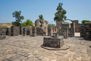 Capernaum on the coast of the lake of Galilee. this is the place where Jesus taught photo
