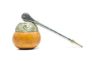 Calabash and bombilla for yerba mate photo