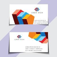 Modern and sample visiting card free vector