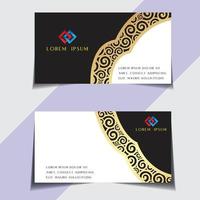 Modern and sample visiting card free vector