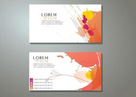 Creative Splash Business card design, water color background vector