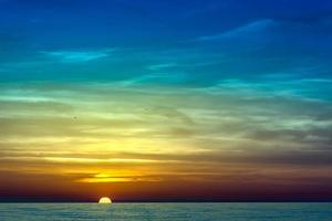 sunset over the sea photo