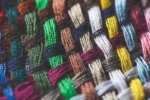 Colorful woven sewing threads photo