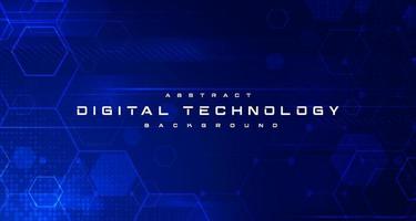 Abstract digital technology futuristic polygonal blue background, Cyber science tech, Innovation communication future, Ai big data, internet network connection, Cloud hi-tech poly illustration vector