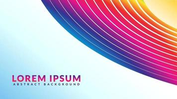 Futuristic wave lines with multicolor gradient. Abstract background design vector