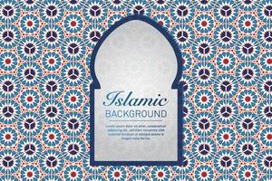 Islamic geometric decorative patterns, background collection, background islamic ornament vector image