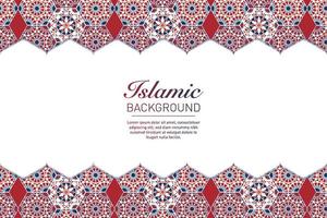 Islamic geometric decorative patterns, background collection, background islamic ornament vector image