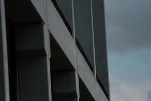 precast concrete elements on construction site during installation photo