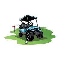 golf cart illustration vector art