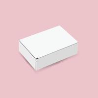 maqueta de caja blanca con diseño vectorial vector
