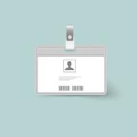 realistic id card mockup design with vector