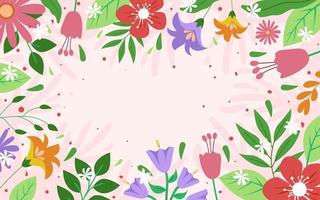 fondo floral de primavera vector