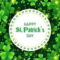 St Patrick's Day Background with Circle Frame vector