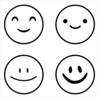 Happy face reaction vector