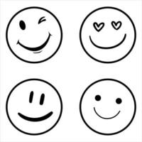 Happy face reaction vector