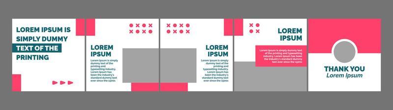 carousel template with pink theme for social media posts