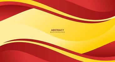 Yellow with red wavy background vector