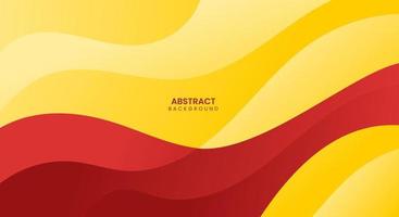 Yellow with red wavy background vector