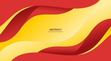 Yellow with red wavy background vector