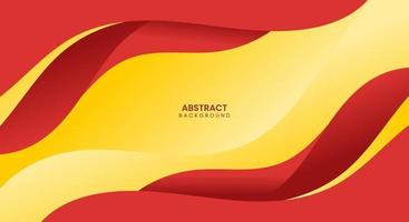 Yellow with red wavy background vector