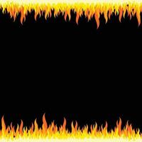 Flames Effect Boder, Frame with Black Background vector