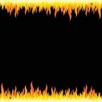 Flames Effect Boder, Frame with Black Background vector