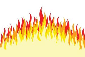 Flames Effect on White Background vector