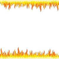 Flames Effect Boder, Frame with White Background vector