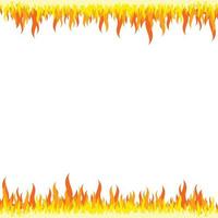 Flames Effect Boder, Frame with White Background vector