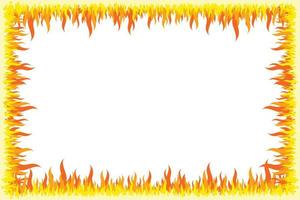 Flames Effect Boder, Frame with White Background vector