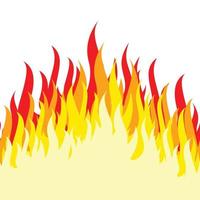 Flames Effect on White Background vector