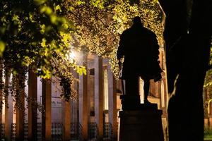 Monument to Duke Albrecht and Immanuel Kant grave at night. Memorial for german philosopher. Kaliningrad, Koenigsberg, Russia. photo