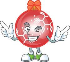 bola roja de navidad vector