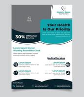 Editable Health or Medical Service Privide Flyer Vector Template, Can USE Your Photo